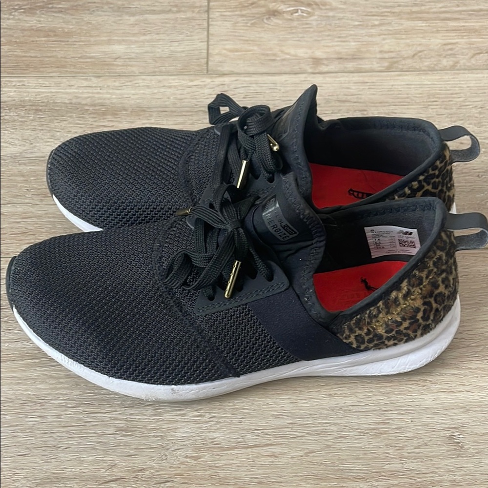 New Balance Black and Leopard Women's Sneakers